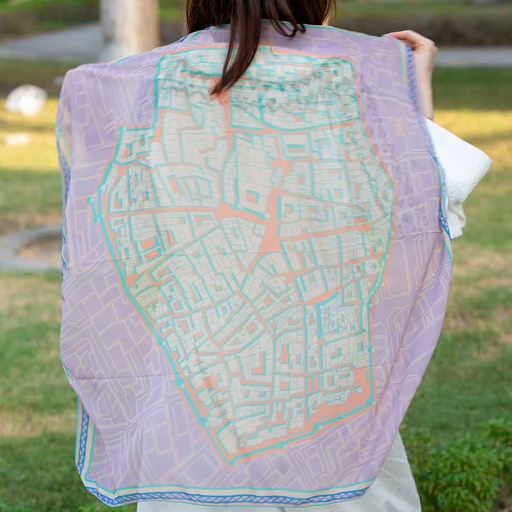 Silk Scarf - Riyadh Map