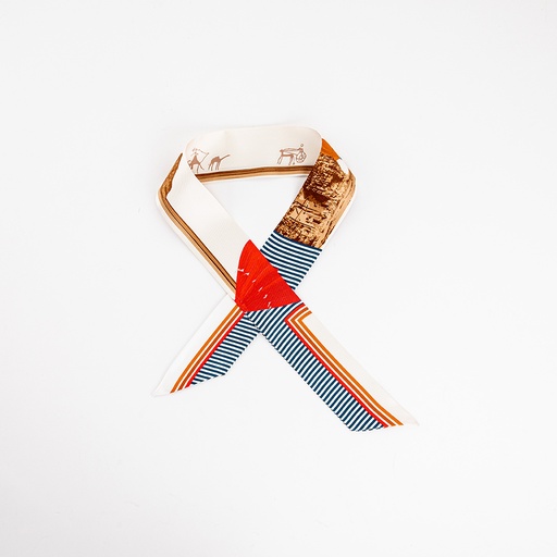 Small Silk Twill Scarf - AlUla Sky