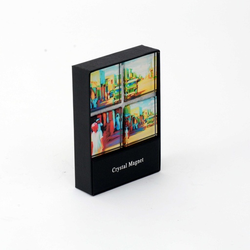 4 Square Glass Magnet - Khobar (Color)