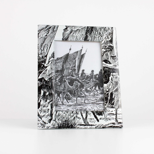 Tall Glass Frame - Kingdom's Unification (Black/ White)