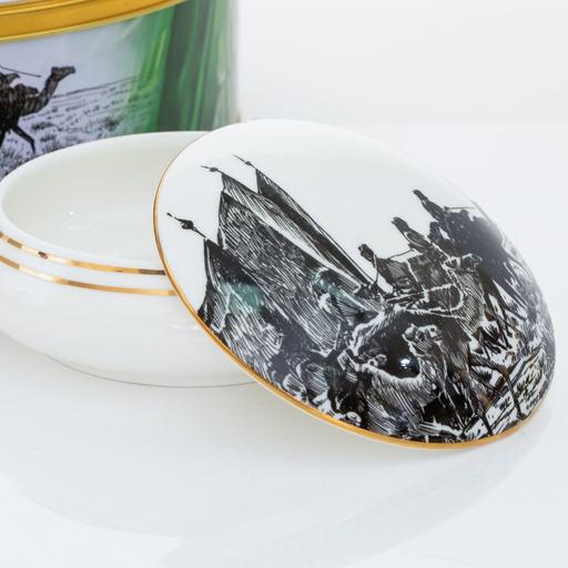Ceramic Bowl - Kingdom's Unification (Black/ White)
