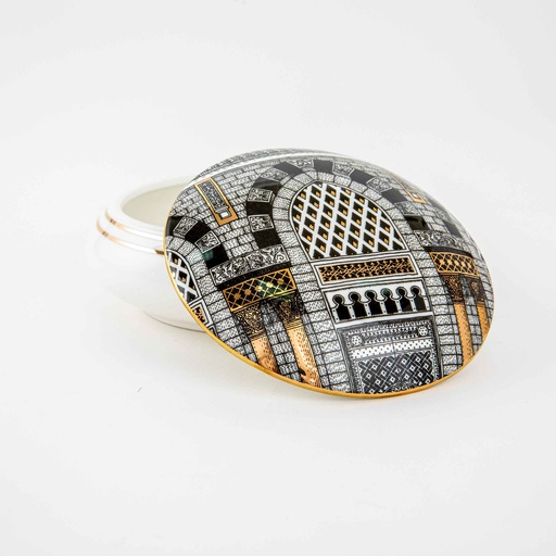 Ceramic Bowl - Madinah (Black/ White)