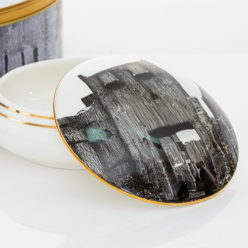 Ceramic Bowl - Messadah Gate Riyadh (Black/ White)