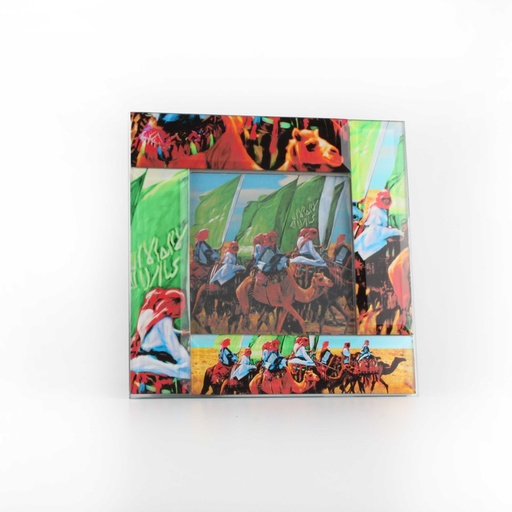 Square Shaped Glass Frame - Kingdom's Unification (Color)