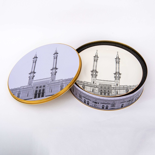Ceramic Plate - Mekkah (Black/ White)