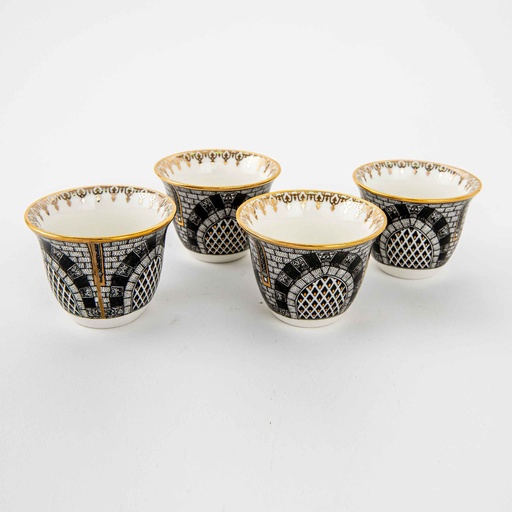  Arabic Coffee Cups - Prophets Mosque (Black/ White)