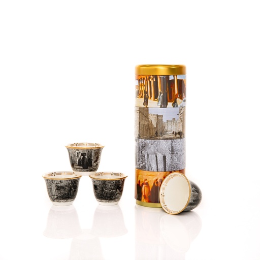  Arabic Coffee Cups - Messadah Gate Riyadh (Black/ White)