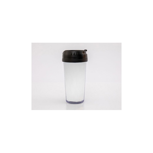 [GM-20-3016] Plastic auto mug with  Manifa Project printed on a paper inside mugs double wall