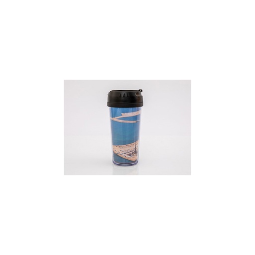 [GM-20-3016-A] Plastic auto mug with  Manifa Project printed on a paper inside mugs double wall