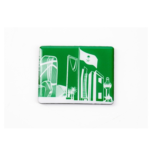 [GM-90-0010-SA-2] Horizontal Rectangular Fridge Magnet - National Day