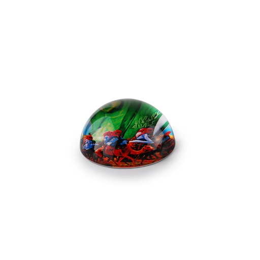 [GM-90-0012-UN-CL] Round Glass Paper Weight - Kingdom's Unification (Color)