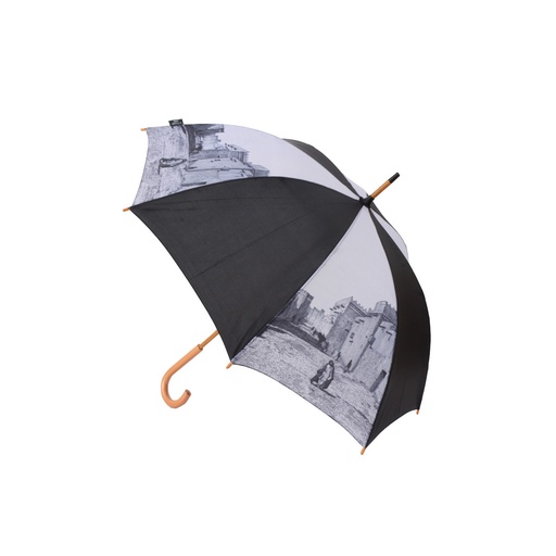 [GM-90-0032-R2-BW] Umbrella - Thumairy Road Riyadh (Black/ White)