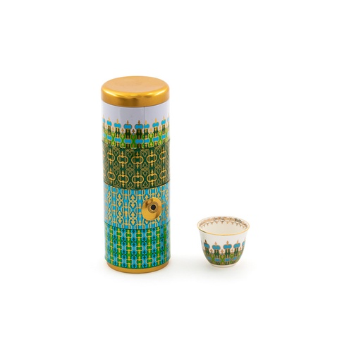 [GM-90-0042-MD-CL]  Arabic Coffee Cups - Holy Rawda (Color)