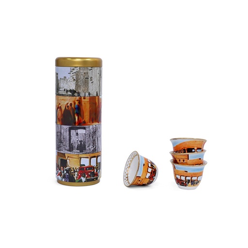 [GM-90-0042-R1-CL-1]  Arabic Coffee Cups - Qasr Al Hokm Riyadh (Color)