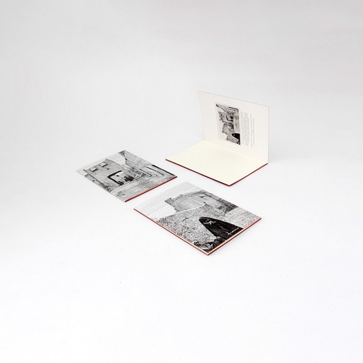 [GM-90-0053-R3-BW] A5 Taylor Stitched Notebook - Messadah Gate Riyadh (Black/ White)