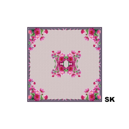 [GM-90-0055-TA-SK] Silk Scarf - Taif Flower
